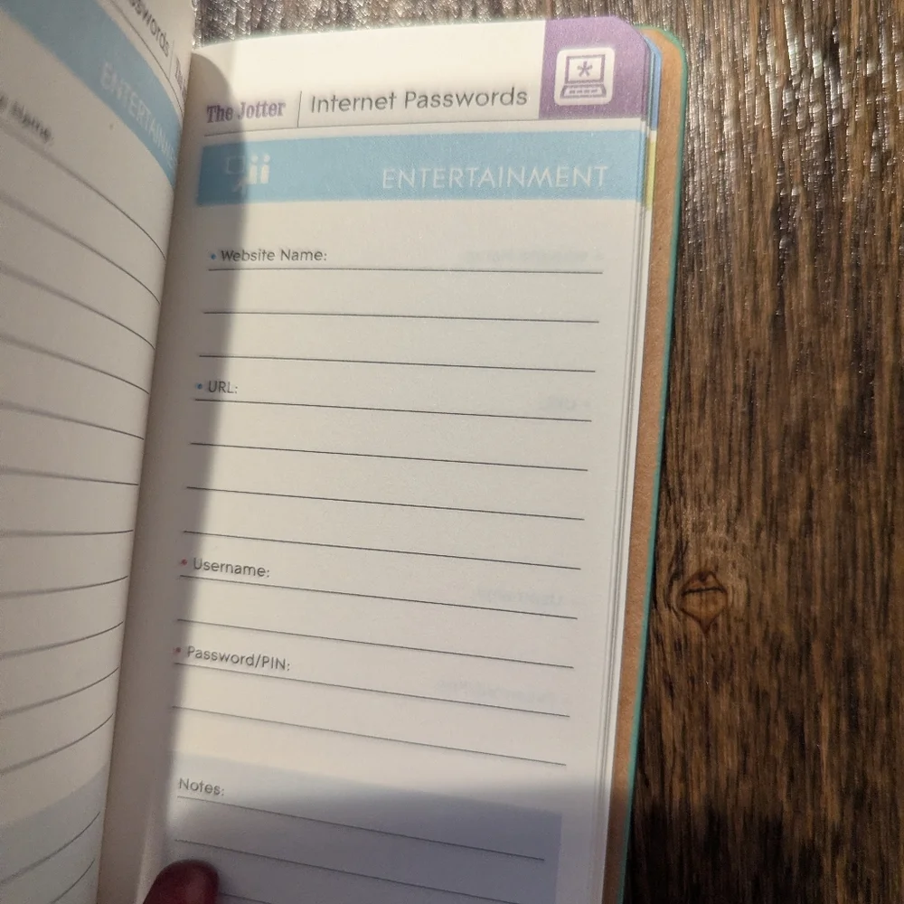 Teal Password book‎